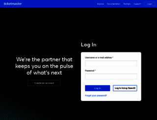 developer-acct.ticketmaster.com screenshot