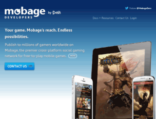developer-sandbox.mobage.com screenshot