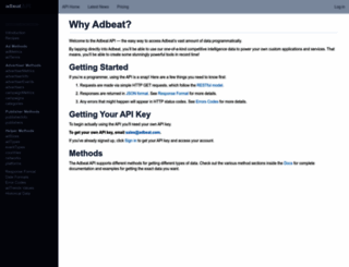 developer.adbeat.com screenshot