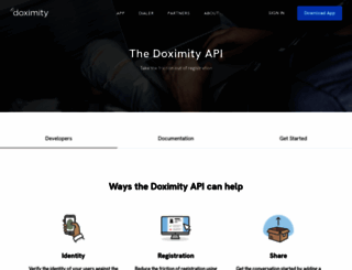 developer.doximity.com screenshot