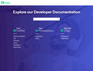 developer.fyber.com screenshot