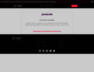 developer.jamendo.com screenshot
