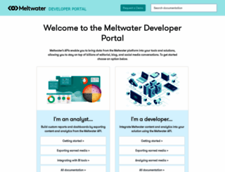 developer.meltwater.com screenshot