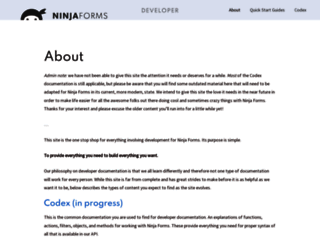 developer.ninjaforms.com screenshot