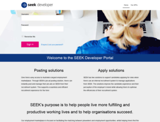 developer.seek.com.au screenshot