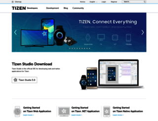 developer.tizen.org screenshot
