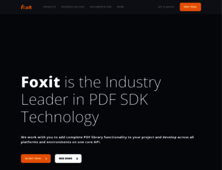 developers.foxit.com screenshot