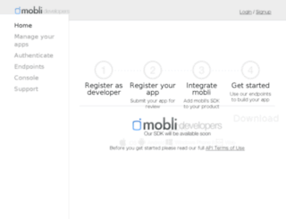 developers.mobli.com screenshot