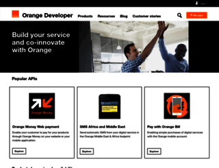 developers.orange.com screenshot