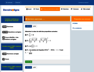 devoirsenligne.com screenshot