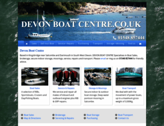 devonboatcentre.co.uk screenshot