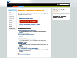 devzone.advantagedatabase.com screenshot