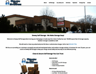 deweyselfstorage.com screenshot