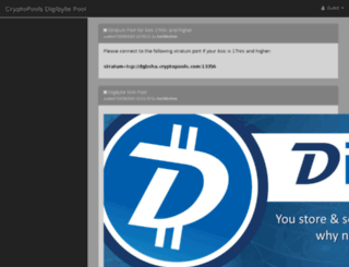 dgbsha.cryptopools.com screenshot