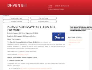 dhbvnbill.in screenshot