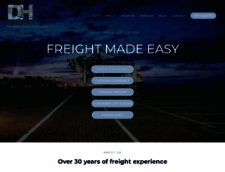 dhfreight.com screenshot