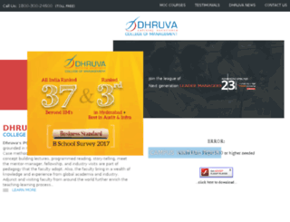 dhruvacollege.net screenshot