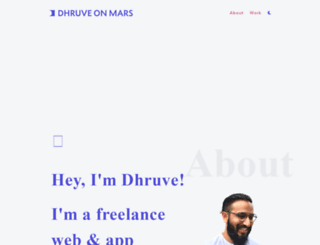 dhruveonmars.com screenshot