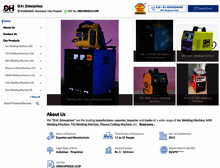 dhweldingequipments.co.in screenshot