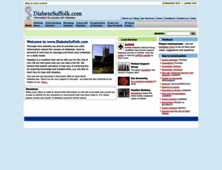 diabetesuffolk.com screenshot