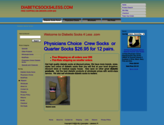 diabeticsocks4less.com screenshot