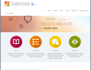 dialectloket.be screenshot