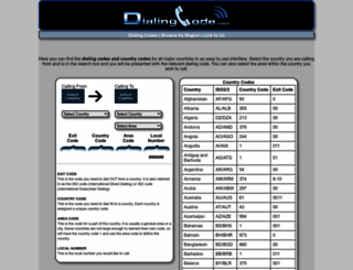 dialingcode.com screenshot
