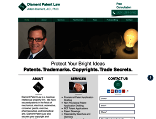 diamentpatentlaw.com screenshot