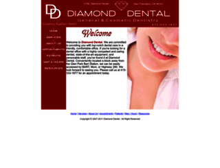 diamonddentalsf.com screenshot