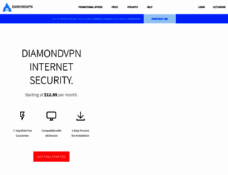 diamondvpn.net screenshot