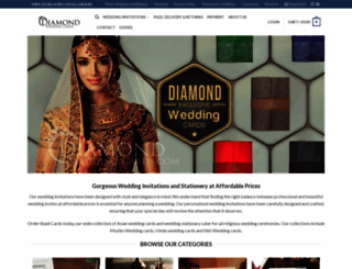 diamondweddingcards.com screenshot