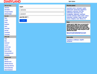 diaryland.com screenshot
