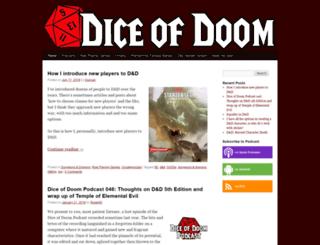 diceofdoom.com screenshot
