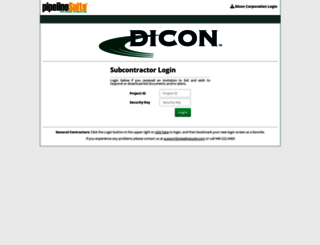 dicon.pipelinesuite.com screenshot