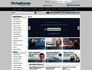 dictaphones.co.uk screenshot