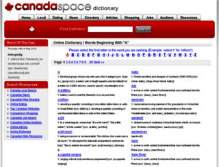 dictionary.canadaspace.com screenshot