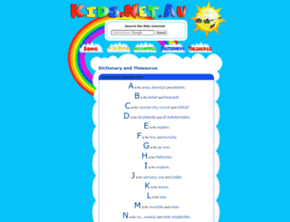 dictionary.kids.net.au screenshot