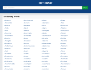dictionary.targetstudy.com screenshot