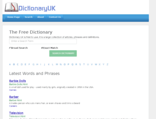 dictionaryuk.com screenshot