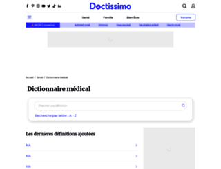 dictionnaire.doctissimo.fr screenshot