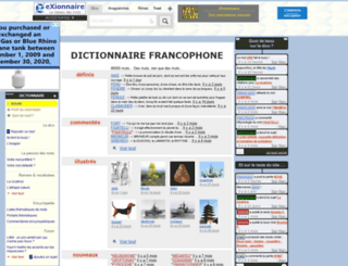 dictionnaire.exionnaire.com screenshot