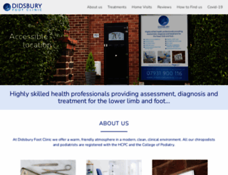 didsburyfootclinic.co.uk screenshot