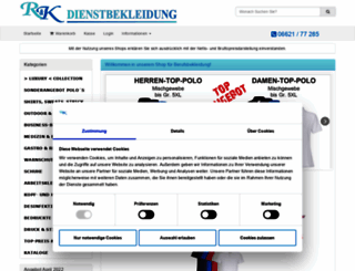 dienstbekleidung.com screenshot