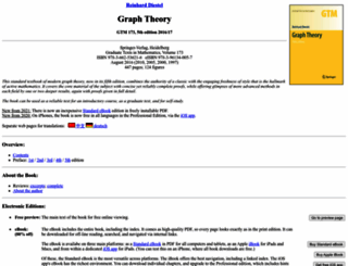 diestel-graph-theory.com screenshot