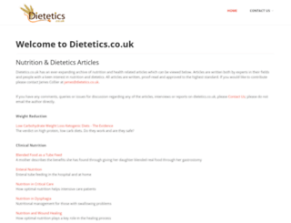 dietetics.co.uk screenshot