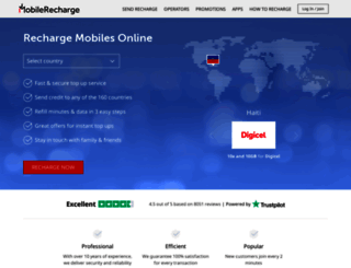 digicel.mobilerecharge.com screenshot