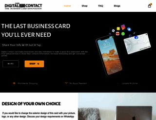 digitalcontactcard.com screenshot