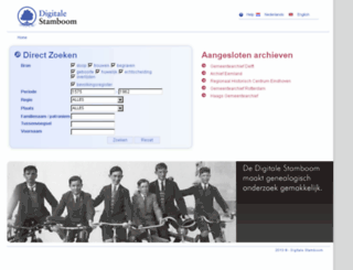 digitalestamboom.nl screenshot