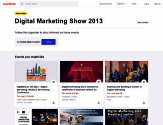 digitalmarketingshow2013-eanrec101.eventbrite.co.uk screenshot