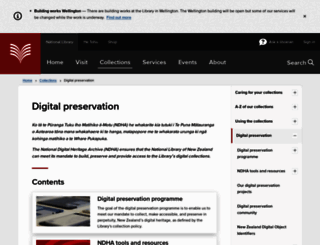 digitalpreservation.natlib.govt.nz screenshot